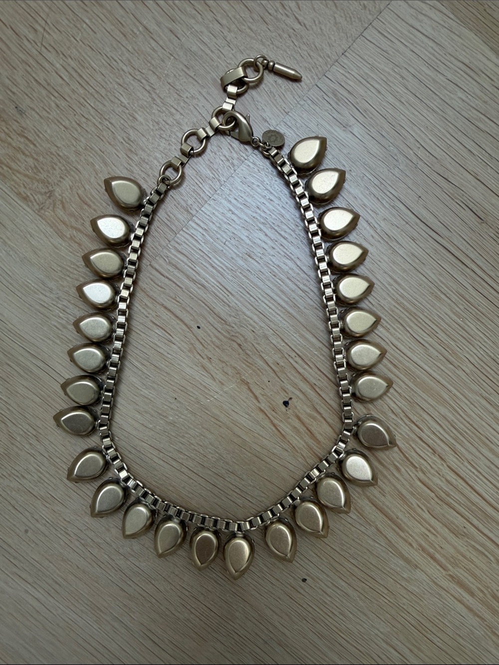Loren Hope Gold-Tone Necklace with Clear Teardrop Crystals - Picture 4 of 4